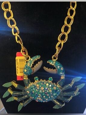 Betsey Johnson Crabby Crab Large Crab Nautical Necklace Great Deal  NWT